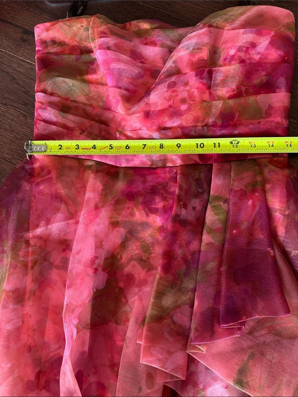 Theia Fahreta Floral Strapless Gown Size 8 NEW with tag - Picture 12 of 12